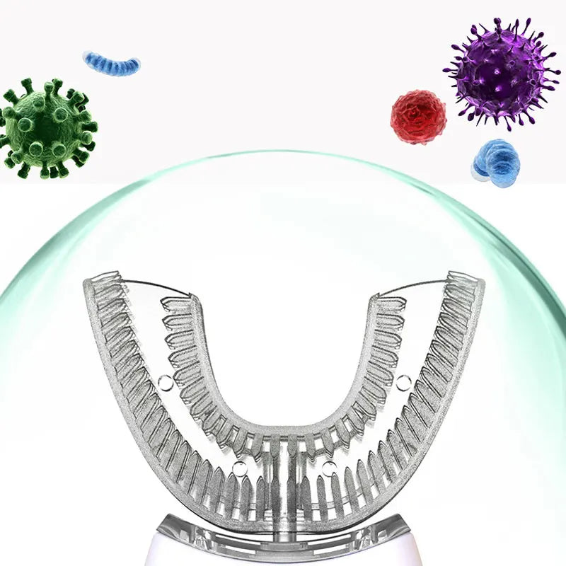 U-Type Toothbrush 360 Degrees Intelligent Silicon Head Sonic Electric